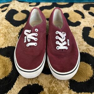 Vans dark red/ maroon platform sneakers